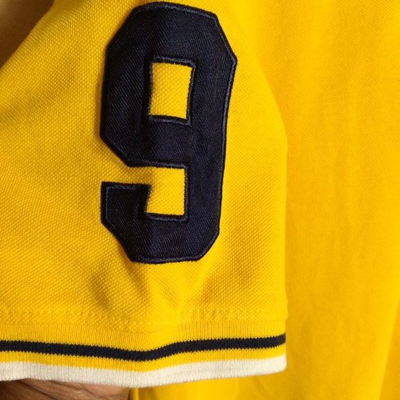 Franky Max Mens Yellow & Blue Short Sleeve Polo Shirt-Size 2XL - Picture 3 of 4